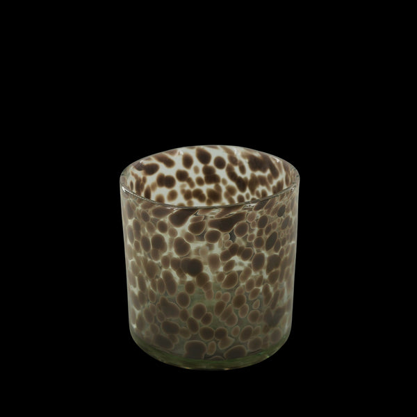 Quis, Candle holder, dia14,5xH14,5cm, White/Dark grey